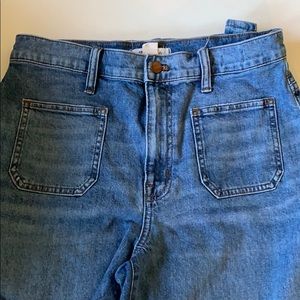 Madewell cropped wide leg jeans